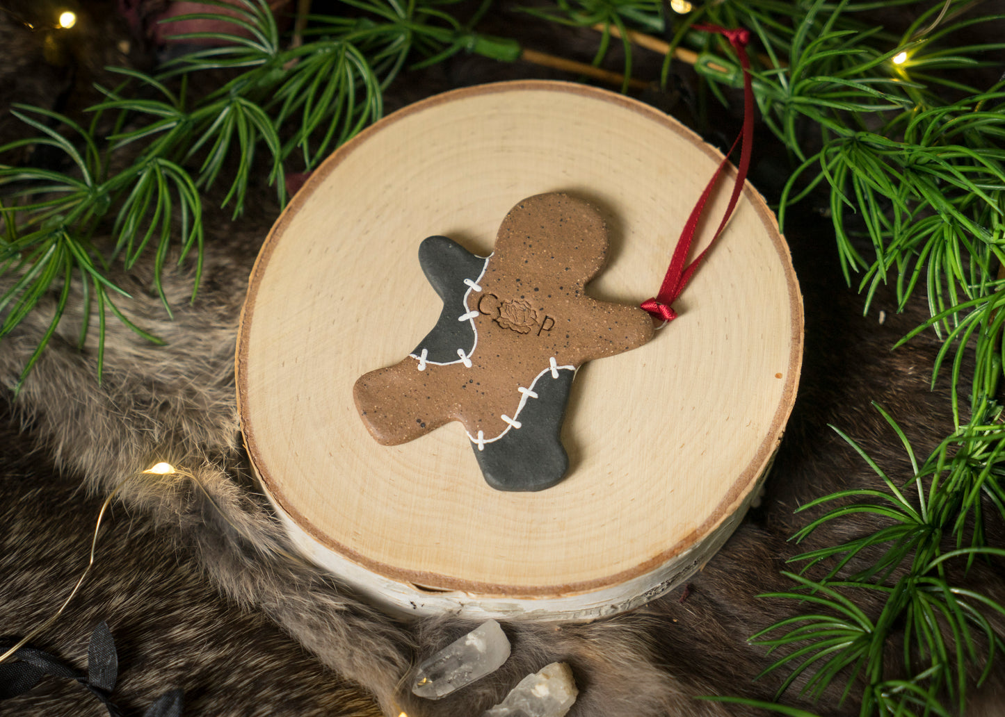 Stitched-up Gingie Ornament