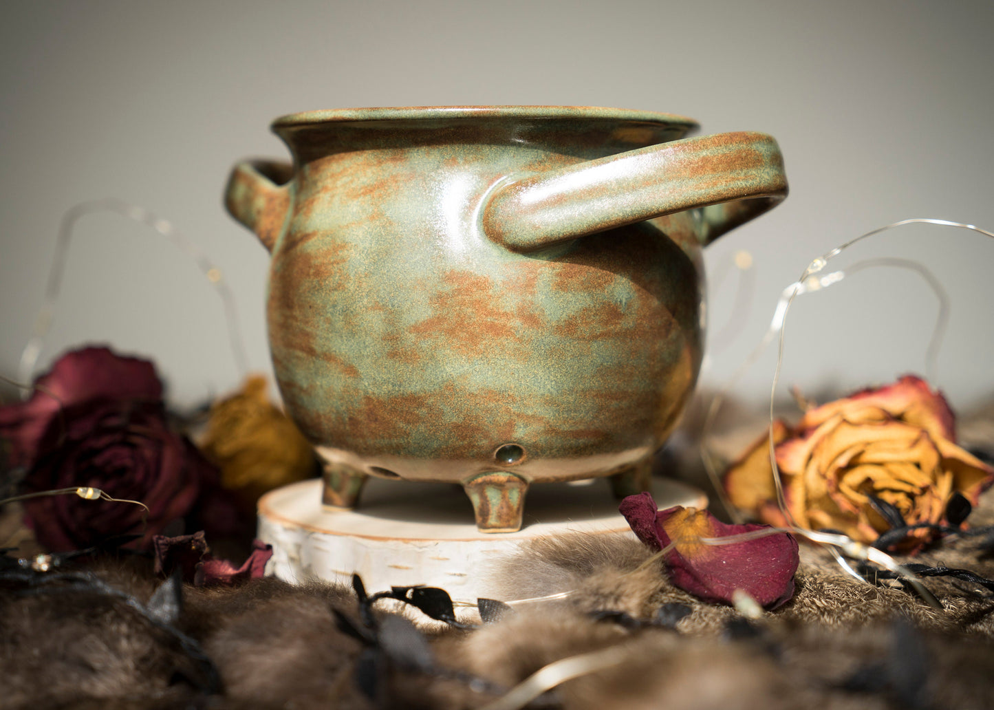 Green Witch Single Serving Cauldron Berry Bowl