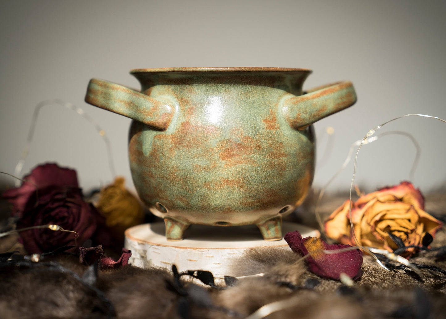 Green Witch Single Serving Cauldron Berry Bowl