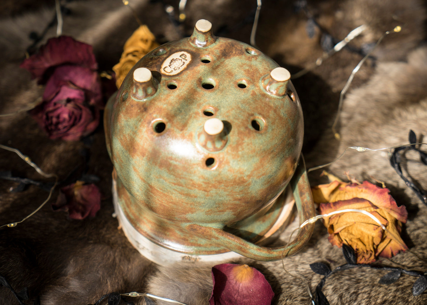 Green Witch Single Serving Cauldron Berry Bowl